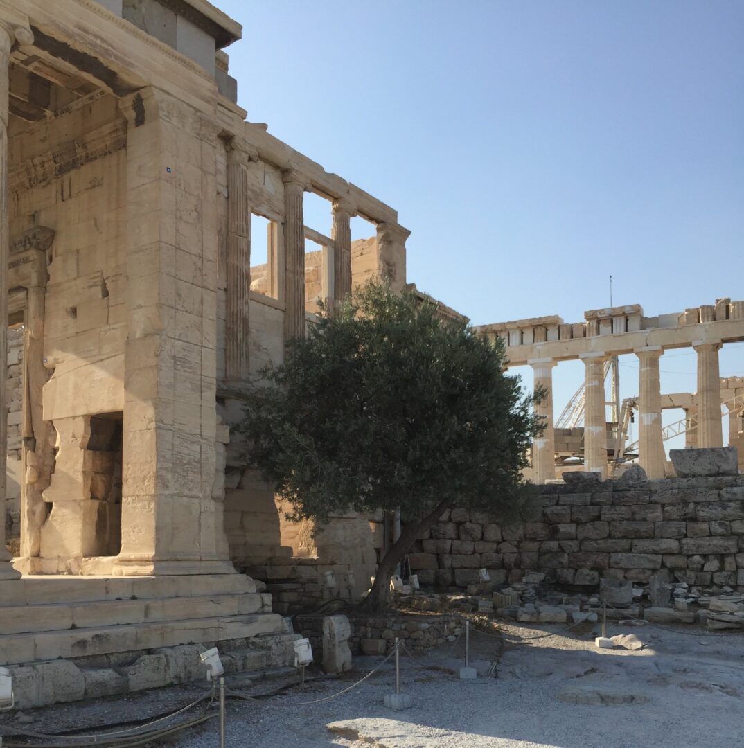 The ruins of the acropolis in athens, greece.
