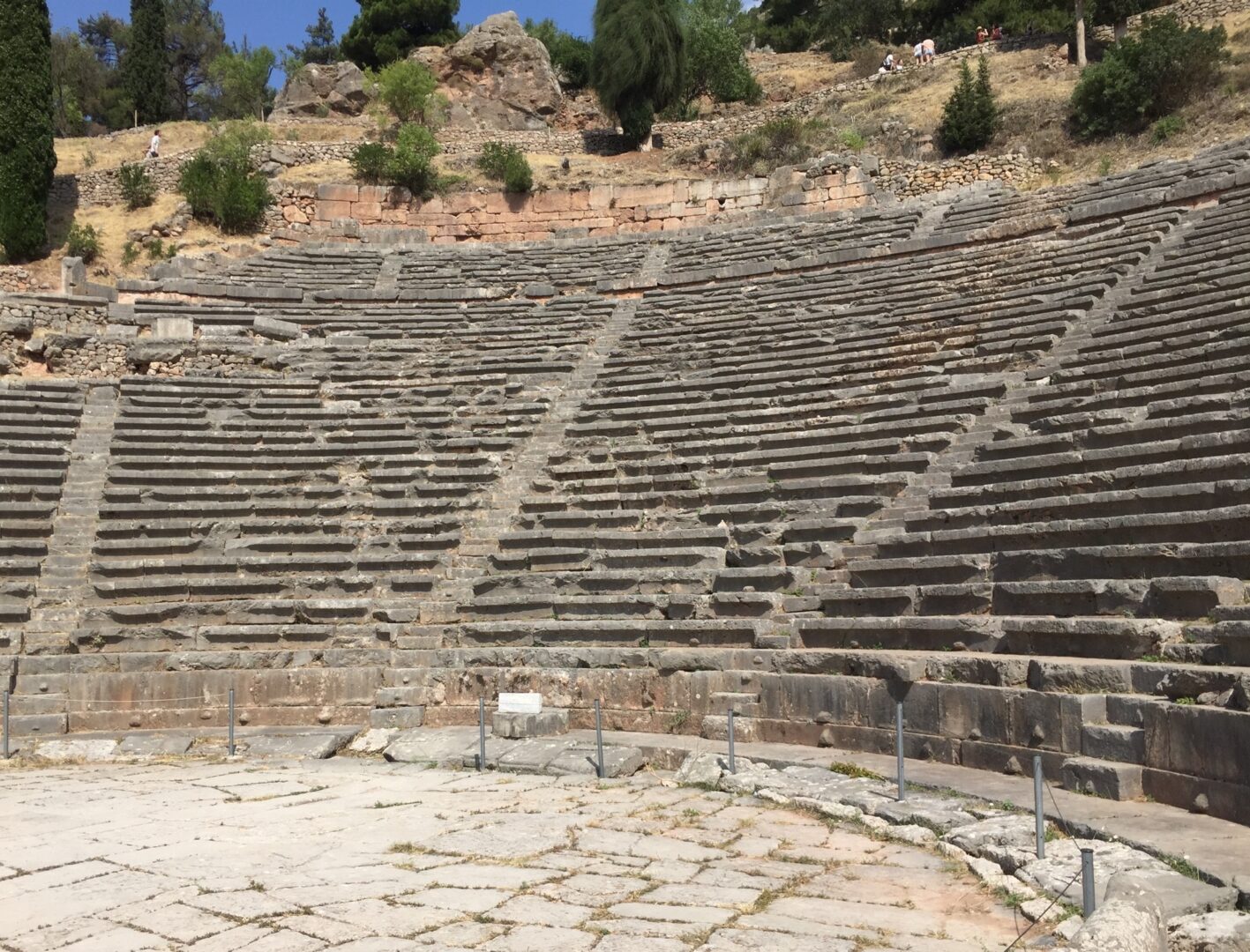 The ancient theatre of ephesus in greece.